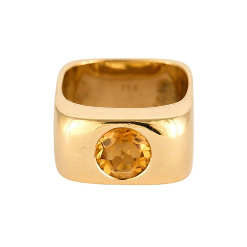 Bague 53 DINH VAN - Margot - Bague bandeau en or jaune et citrine 58 Facettes DV10776-2-53