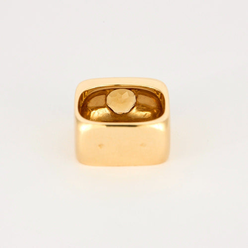 Bague 53 DINH VAN - Margot - Bague bandeau en or jaune et citrine 58 Facettes DV10776-2-53