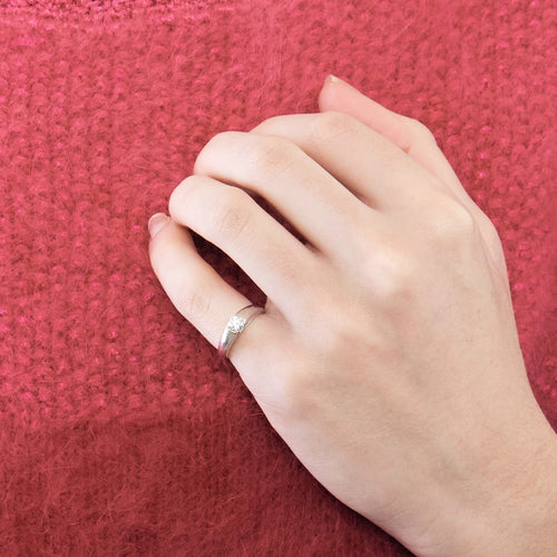Bague 46 MAUBOUSSIN - Solitaire en or blanc et diamant 58 Facettes DV0900-1-46