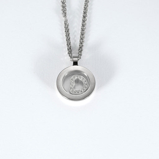 Collier CHOPARD - Happy Diamonds - Chaîne avec pendentif en or blanc et diamants 58 Facettes DV11211-1