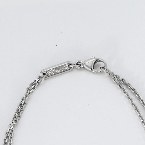 Collier CHOPARD - Happy Diamonds - Chaîne avec pendentif en or blanc et diamants 58 Facettes DV11211-1