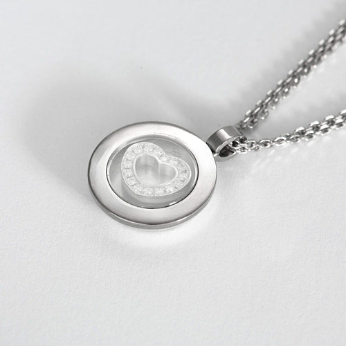 Collier CHOPARD - Happy Diamonds - Chaîne avec pendentif en or blanc et diamants 58 Facettes DV11211-1