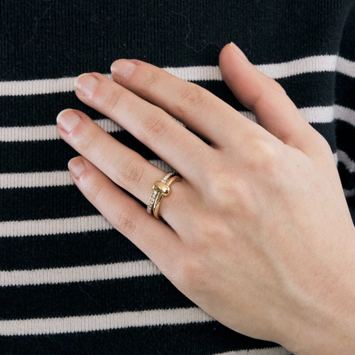 Bague 50 POMELLATO - Together - Bague or rose et diamants 58 Facettes DV10606-2-50-2