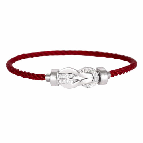 Bracelet FRED - Chance infinie - Bracelet or blanc et diamants 58 Facettes DV0920-1