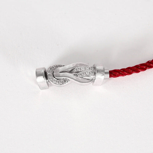 Bracelet FRED - Chance infinie - Bracelet or blanc et diamants 58 Facettes DV0920-1