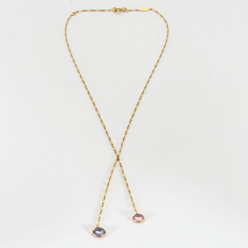 Collier DIOR - Mimioui - Collier or jaune, cordiérite et kunzite 58 Facettes DV10981-2