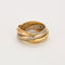 Bague 54 CARTIER - Trinity - bague or rose, or jaune, or blanc et diamants 58 Facettes DV0926-1-54-24