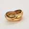 Bague 54 CARTIER - Trinity - bague or rose, or jaune, or blanc et diamants 58 Facettes DV0926-1-54-24