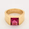 Bague 50 CARTIER - Tank - Bague or jaune et tourmaline rose 58 Facettes DV0922-1-50-5