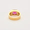 Bague 50 CARTIER - Tank - Bague or jaune et tourmaline rose 58 Facettes DV0922-1-50-5