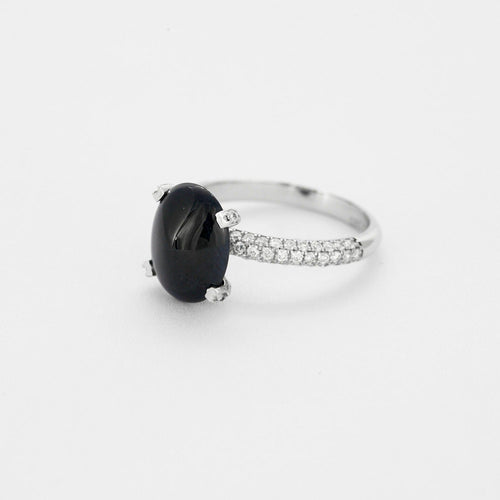 Bague 52 Bague saphir, or blanc et diamants 58 Facettes DV2477-7-52-1