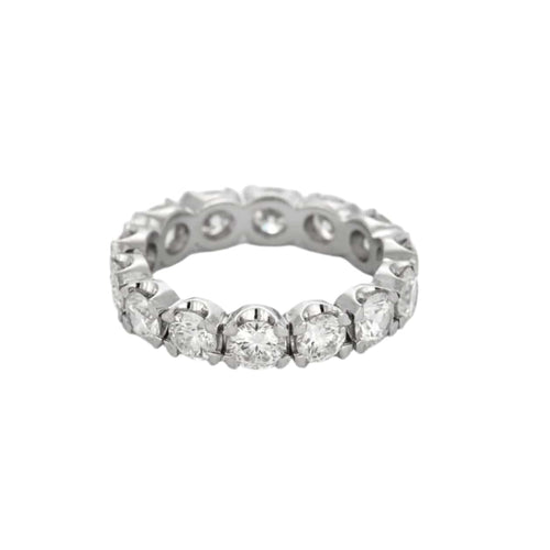 Bague 55 Alliance américaine en or blanc et diamants 58 Facettes DV0913-3