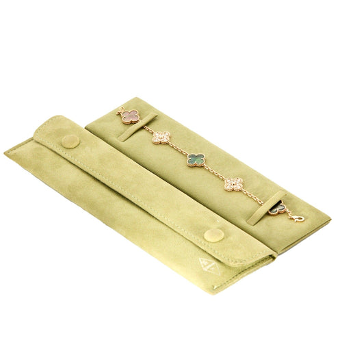 Bracelet VAN CLEEF & ARPELS - Vintage Alhambra - Bracelet or rose, nacre grise et diamants 58 Facettes DV0830-11