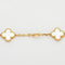 Collier VAN CLEEF & ARPELS - Vintage Alhambra - Sautoir Or Jaune et Nacre Blanche 20 Motifs 58 Facettes DV0830-12
