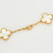 Collier VAN CLEEF & ARPELS - Vintage Alhambra - Sautoir Or Jaune et Nacre Blanche 20 Motifs 58 Facettes DV0830-12