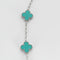 Collier VAN CLEEF & ARPELS - Vintage Alhambra - Collier or blanc et turquoise 58 Facettes DV0830-13