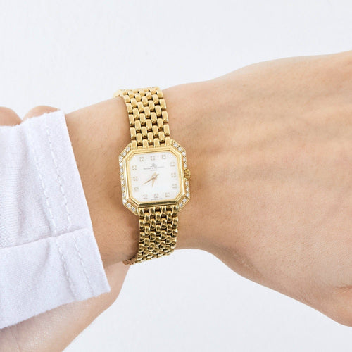 Montre BAUME & MERCIER - Montre or jaune, nacre et diamants 58 Facettes DV0913-2
