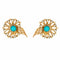Boucles d'oreilles Boucles d'oreilles or jaune, Turquoise et diamants 58 Facettes DV10645-6