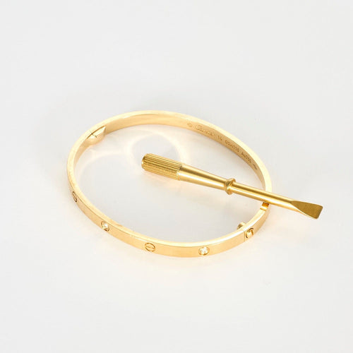 Bracelet CARTIER - LOVE - Petite modèle  Bracelet or jaune et six  diamants 58 Facettes DV2793-4