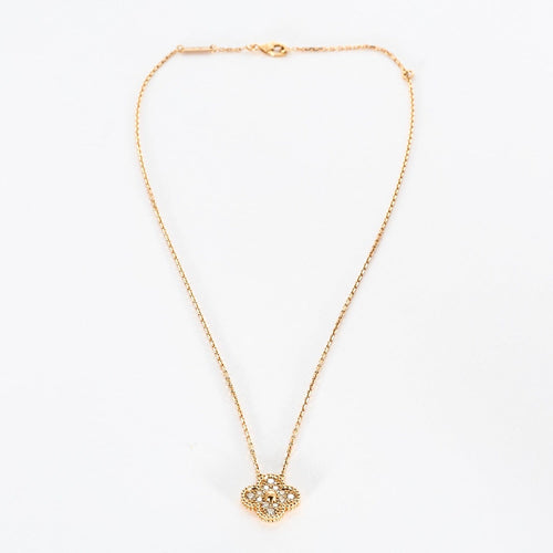 Pendentif VAN CLEEF & ARPELS - Alhambra -  Pendentif or rose et diamants 58 Facettes DV8527-3