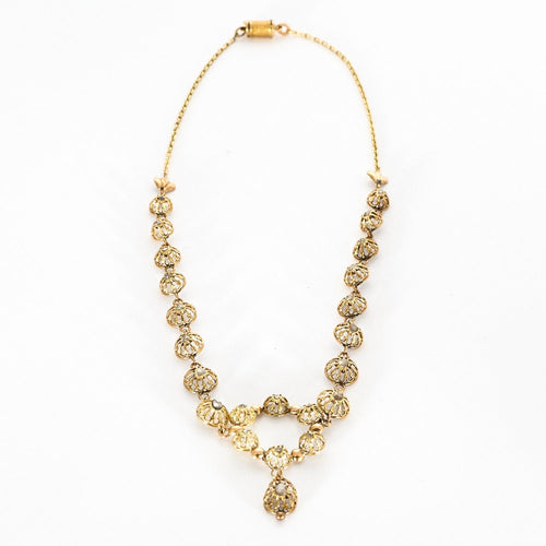 Collier Collier en or jaune et diamants taillés en rose 58 Facettes DV11678-2