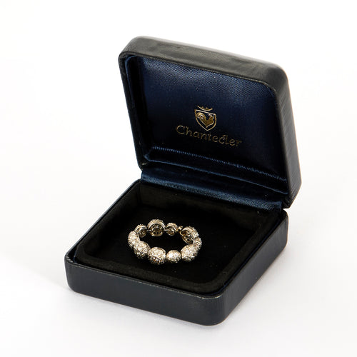 CHANTECLER- Bagues souples en or jaune et or gris, diamants et saphirs jaune