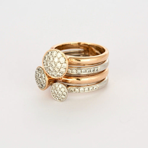 Bague 55 HULCHI BELLUNI - Funghetti - Bague en or et diamants 58 Facettes DV11120-2