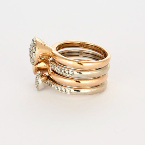 Bague 55 HULCHI BELLUNI - Funghetti - Bague en or et diamants 58 Facettes DV11120-2