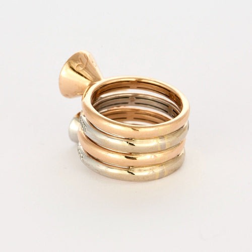Bague 55 HULCHI BELLUNI - Funghetti - Bague en or et diamants 58 Facettes DV11120-2