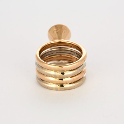 Bague 55 HULCHI BELLUNI - Funghetti - Bague en or et diamants 58 Facettes DV11120-2