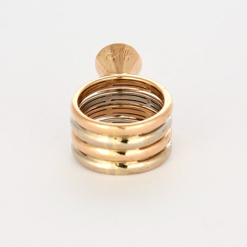 Bague 55 HULCHI BELLUNI - Funghetti - Bague en or et diamants 58 Facettes DV11120-2