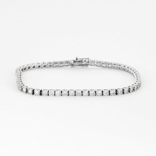 Bracelet Bracelet tennis en or blanc et diamants 58 Facettes DV0925-3