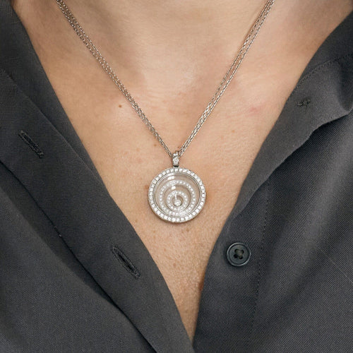 Pendentif CHOPARD - Pendentif Happy Spirit en or blanc 18K (750 Millièmes) et diamants 58 Facettes DV0925-5