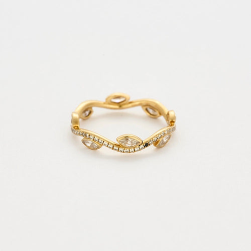 Bague 52 DE BEERS - Alliance Adonis or jaune et diamants 58 Facettes DV0954-1