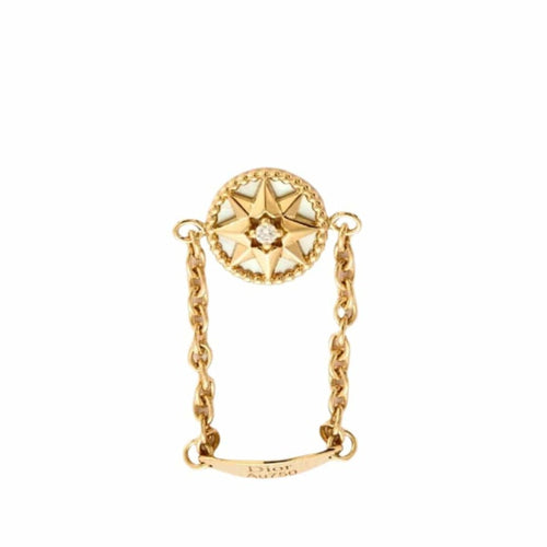Bague 47 DIOR - ROSE DES VENTS - Bague en or jaune, nacre et diamant 58 Facettes DV6875-4-47-2