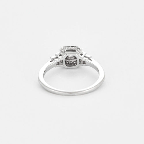 Bague 50 Mauboussin - Bague Solitaire Un Automne 1930 n°1 or gris et diamants. 58 Facettes DV12035-1-50-2
