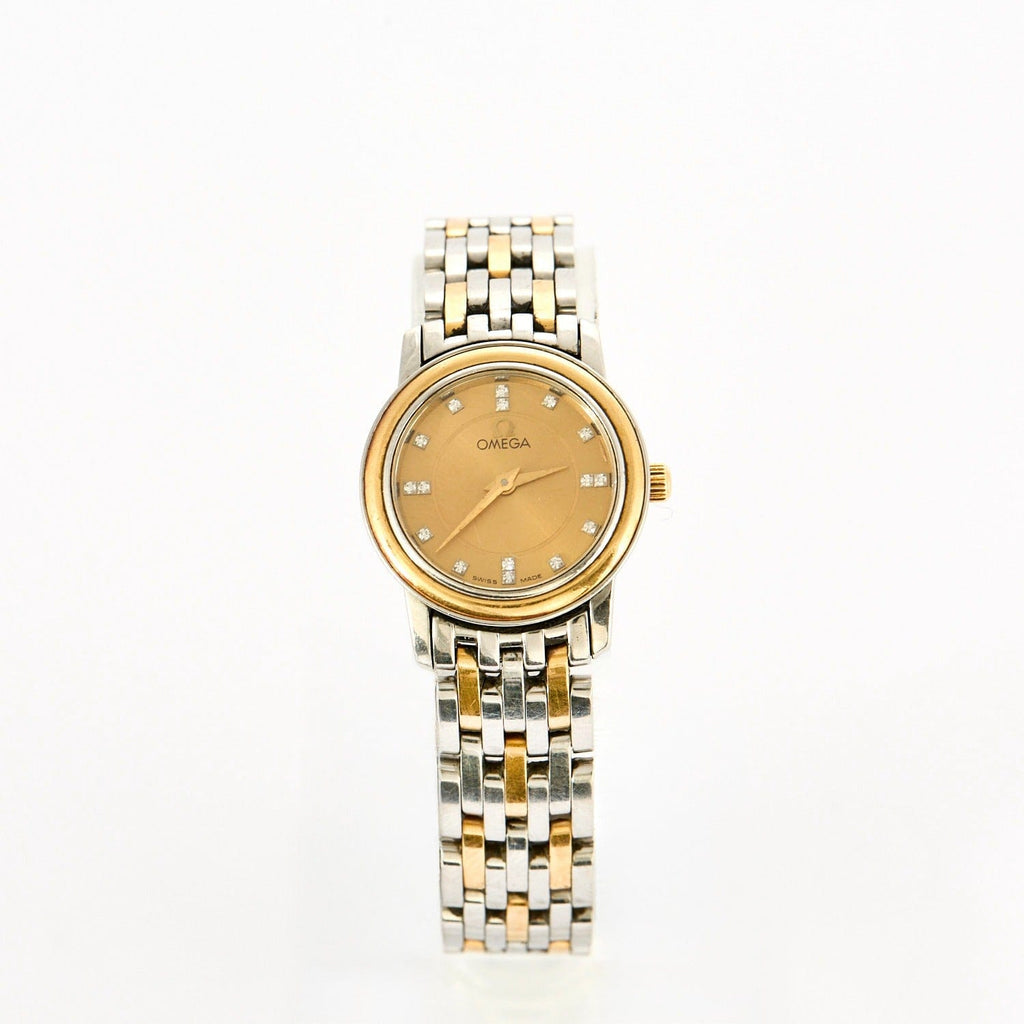 OMEGA - Deville Prestige 6504/838 - Yellow gold and steel watch