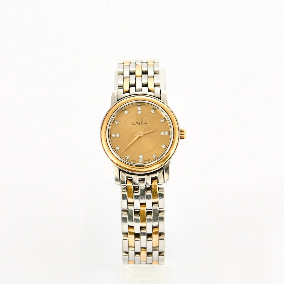 OMEGA - Deville Prestige 6504/838 - Yellow gold and steel watch