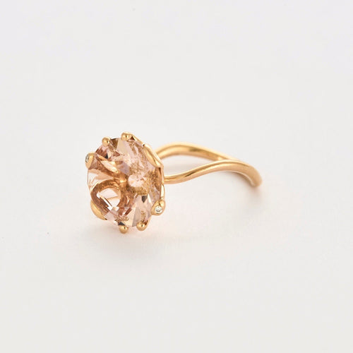 Bague 50 DIOR -  « OUI » Bague en or rose et morganite 58 Facettes DV12438-1-50-2