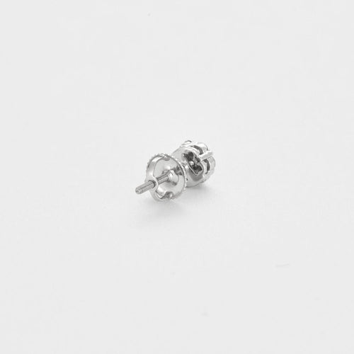 Boutons d'oreilles en or gris et diamants 58 Facettes DV12539-2