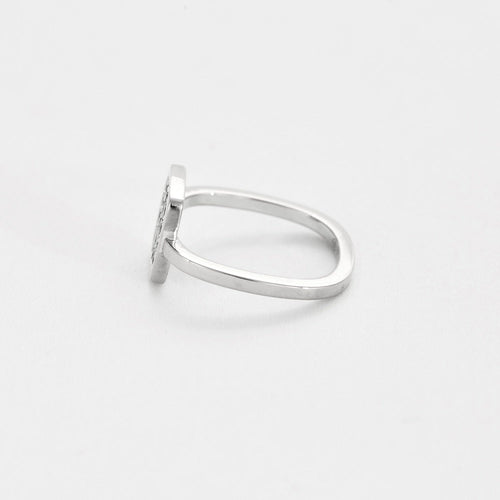 Bague 51 DINH VAN - Impression - Petit Modèle - Bague en or gris et diamants 58 Facettes DV0963-1-51-2