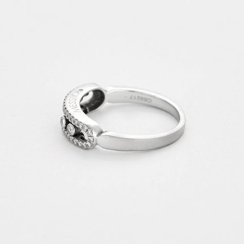 Bague 53 MESSIKA - Bague Baby Move en or blanc 18K (750 Millièmes) pavée de diamants 58 Facettes DV12249-1-53-2