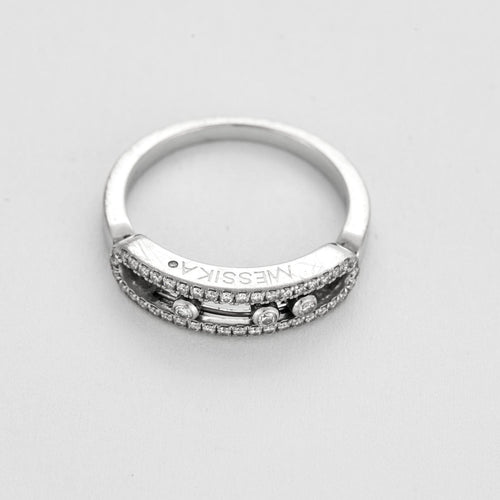 Bague 53 MESSIKA - Bague Baby Move en or blanc 18K (750 Millièmes) pavée de diamants 58 Facettes DV12249-1-53-2
