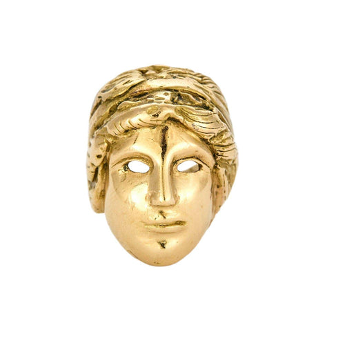 Bague 48 Bague sculpturale à motif de femme en or jaune 58 Facettes DV0960-13-48-2