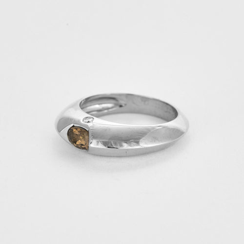 Bague 55 PIAGET - Biseau - Bague en or gris et citrine 58 Facettes DV12511-8-DV0882-1