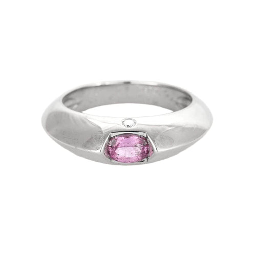 Bague 55 PIAGET - Biseau - Bague en or gris et tourmaline rose 58 Facettes DV12511-7-DV0882-1