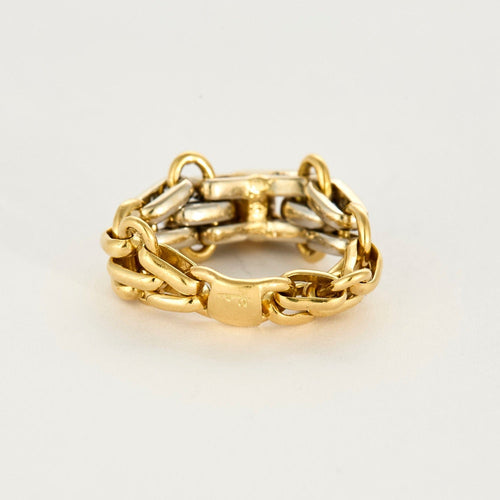 Bague 50 Pomellato - Bague souple en or jaune et or gris , diamants 58 Facettes DV0972-1