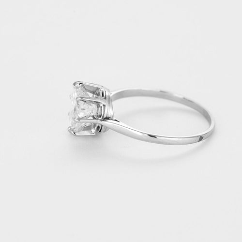 Bague 55 Bague solitaire en platine et diamant 58 Facettes DV12390-1