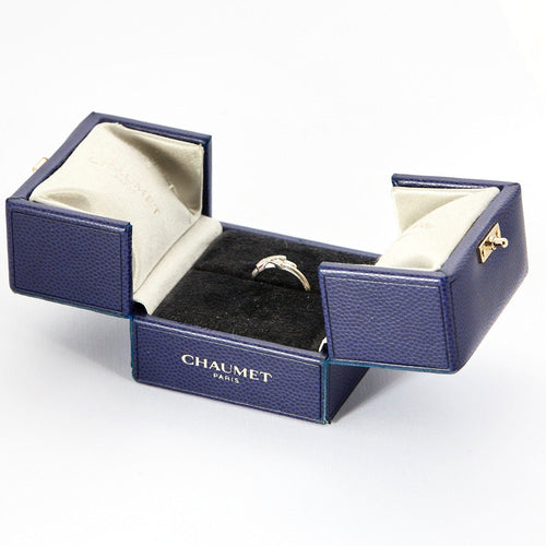 Bague 46 CHAUMET - Bague Jeux de Liens en or gris et diamants. Petit modèle 58 Facettes DV2196-2-46-2