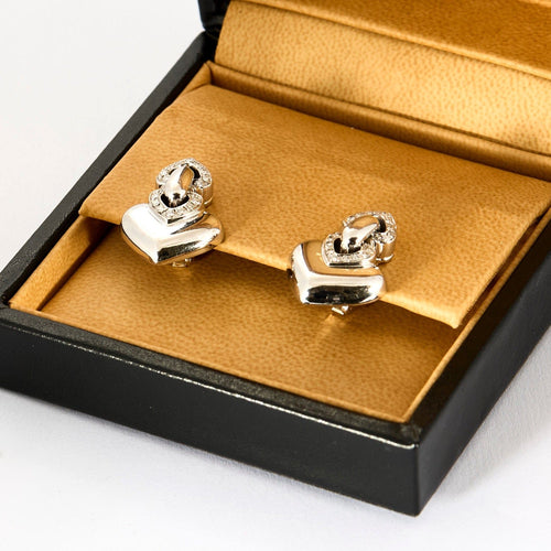 Boucles d'oreilles BVLGARI - Doppio Cuore - Boucles d'oreilles or et diamants 58 Facettes DV1381-6